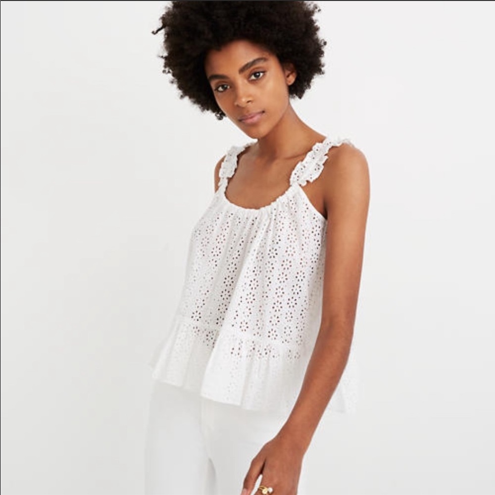Madewell eyelet tank top